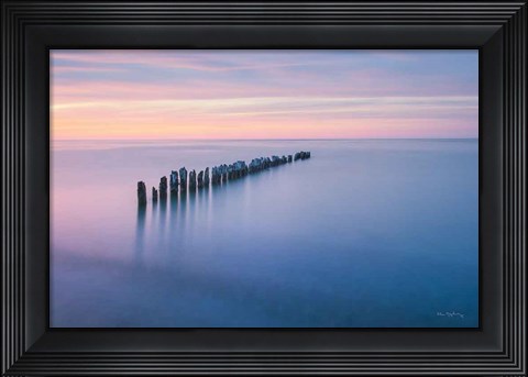 Framed Lake Superior Old Pier IV Print