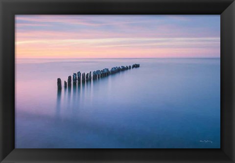 Framed Lake Superior Old Pier IV Print