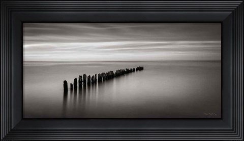 Framed Lake Superior Old Pier III Print