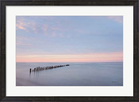 Framed Lake Superior Old Pier II Print