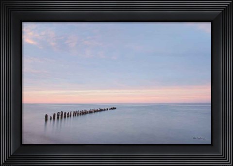 Framed Lake Superior Old Pier II Print