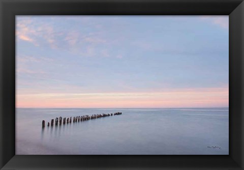 Framed Lake Superior Old Pier II Print