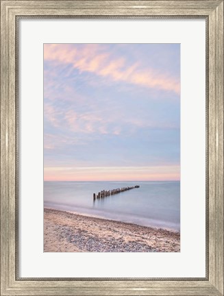 Framed Lake Superior Old Pier I Print