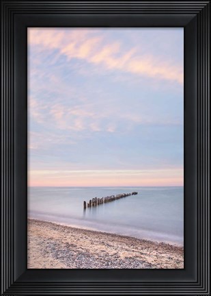 Framed Lake Superior Old Pier I Print