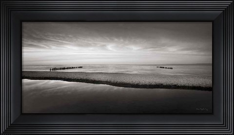 Framed Lake Superior Beach IV BW Print