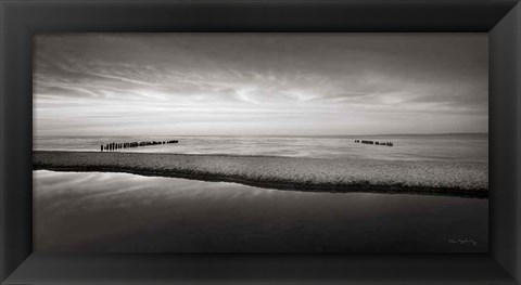 Framed Lake Superior Beach IV BW Print