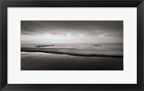 Framed Lake Superior Beach IV BW Print