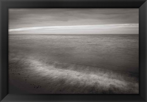 Framed Lake Superior Beach I BW Print