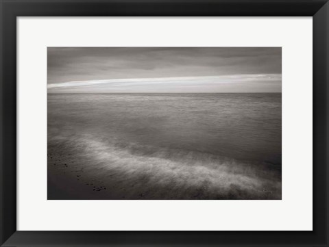 Framed Lake Superior Beach I BW Print