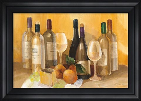 Framed Wine and Fruit II v2 Print