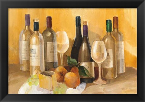 Framed Wine and Fruit II v2 Print