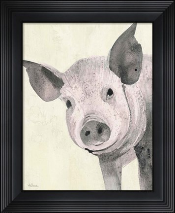 Framed Oink Pink Crop Print
