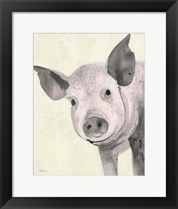 Framed Oink Pink Crop Print