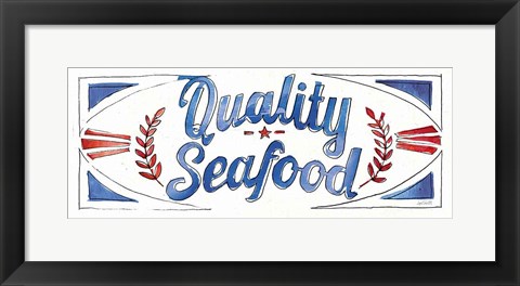 Framed Seafood Shanty VIII Print