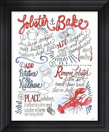 Framed Seafood Shanty V Print