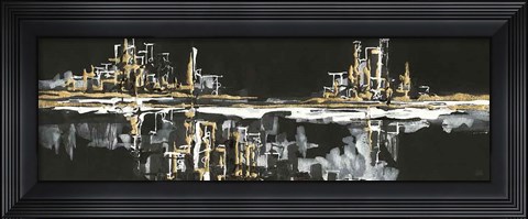 Framed Urban Gold I Print