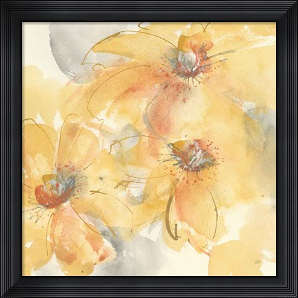 Framed Golden Clematis II Print