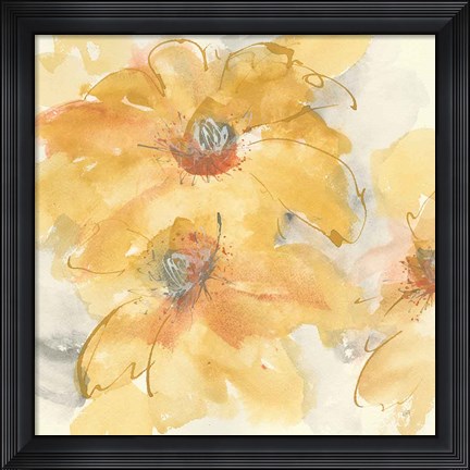 Framed Golden Clematis I Print