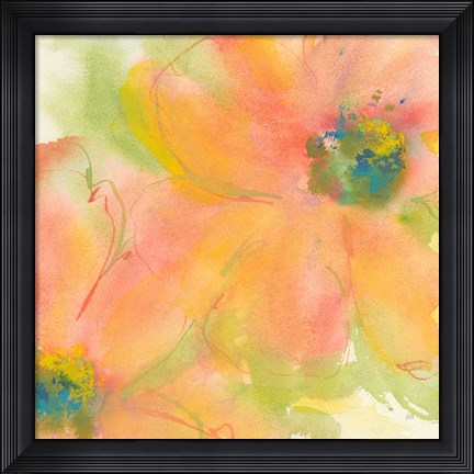 Framed Olive Poppy II Print