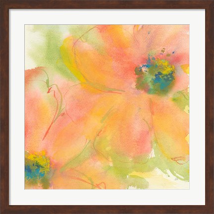 Framed Olive Poppy II Print