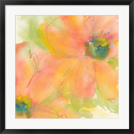 Framed Olive Poppy II Print