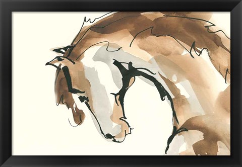 Framed Horse Head II Print