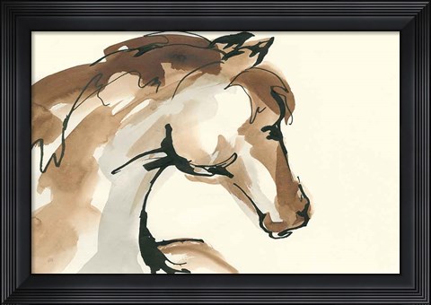Framed Horse Head I Print