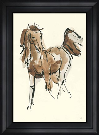 Framed Sketchy Horse VI Print