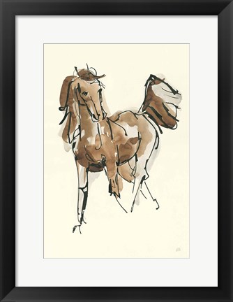 Framed Sketchy Horse VI Print