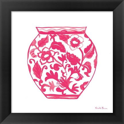 Framed Chinoiserie I Pink Print