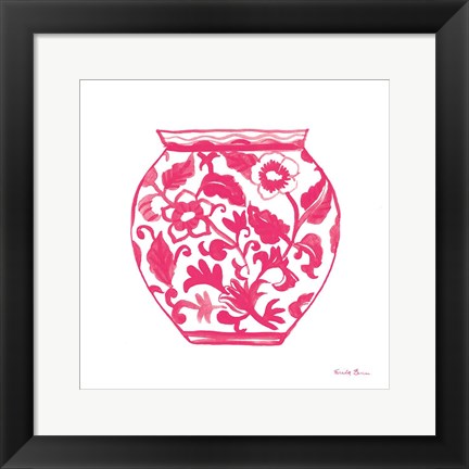 Framed Chinoiserie I Pink Print