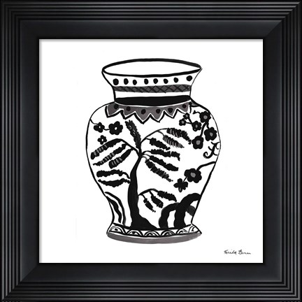 Framed Chinoiserie IV Black Print