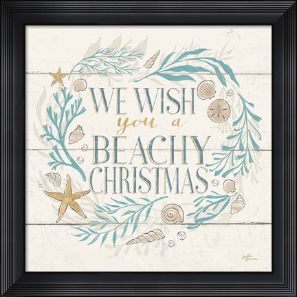 Framed Golden Sea VI Holiday Print