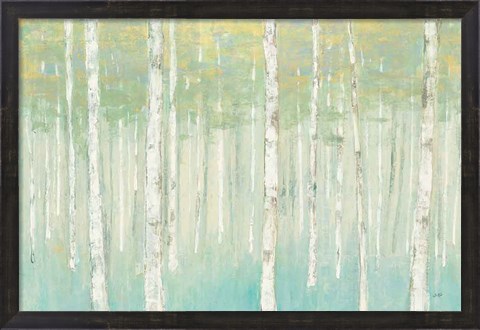 Framed Birches at Sunrise Print