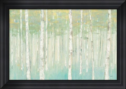 Framed Birches at Sunrise Print