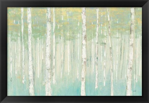 Framed Birches at Sunrise Print