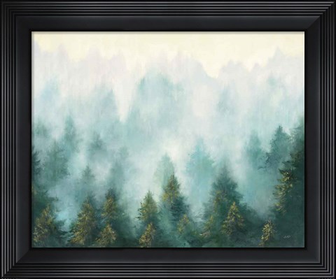Framed Misty Forest Print