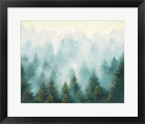 Framed Misty Forest Print