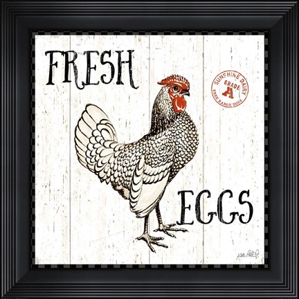 Framed Free Range Fresh IV Checker Border Print