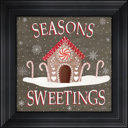 Framed Christmas Cheer VII Seasons Sweetings Print