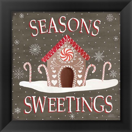 Framed Christmas Cheer VII Seasons Sweetings Print