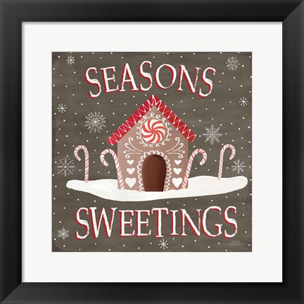 Framed Christmas Cheer VII Seasons Sweetings Print