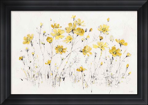 Framed Wildflowers I Bright Yellow Print