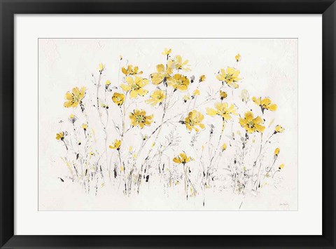 Framed Wildflowers I Bright Yellow Print