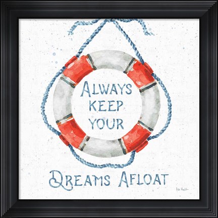 Framed Nautical Life VI No Stripes Print