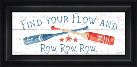 Framed Nautical Life II Red Shiplap Print