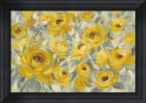 Framed Yellow Roses Print