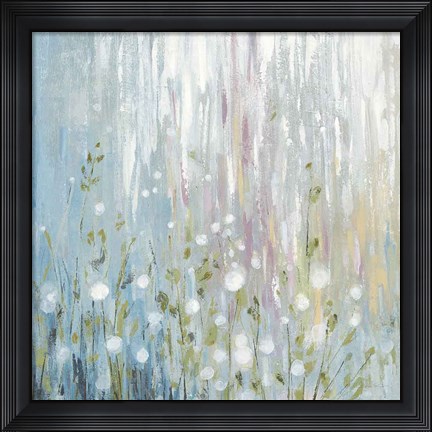 Framed January Branches Blue Green Print