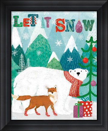 Framed Festive Forest II Print