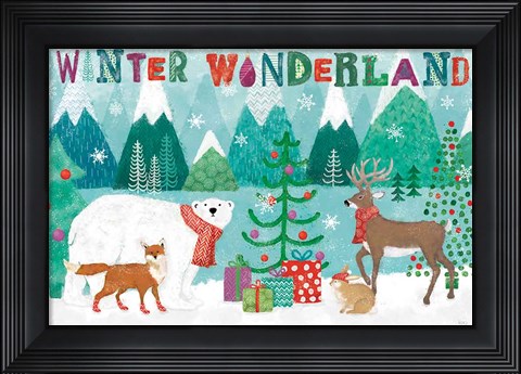 Framed Festive Forest I Print